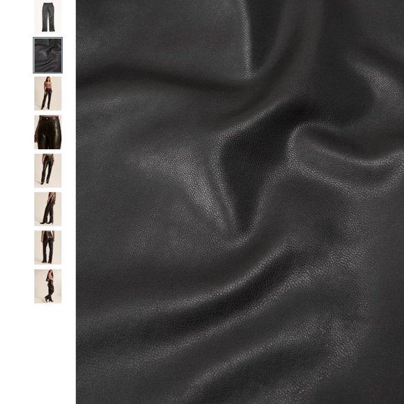 NWT A&F - Curve Love Split-Hem Vegan Leather 90s Straight Pant - Picture 8 of 9